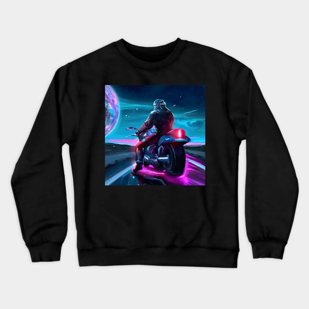 Space Rider Crewneck Sweatshirt by AngelsWhisper